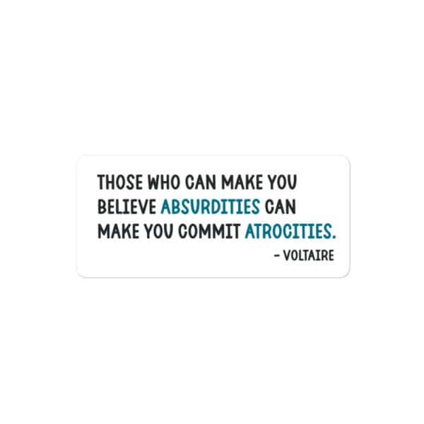 Sticker | Voltaire Quote - Image 2