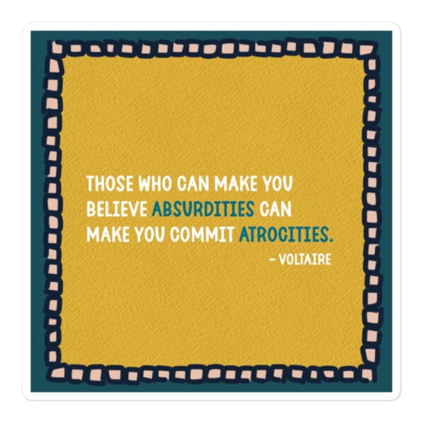 Sticker | Voltaire Quote